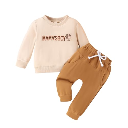 Winmany Neugeborenes Baby Bruder Schwester Geschwister Matching Outfit Set Kleinkind lange Ärmel Top Sweatshirt Hose Kleidung für Junge Mädchen (2, Bruder, 0-6M) von Winmany