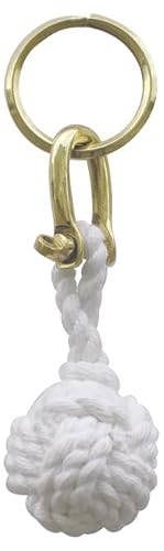 Sea-Club Affenfaust-Schlüsselanhänger Anhänger Baumwolle/Messing Ø=3cm weiß Sea-Club Affenfaust-Schlüsselanhänger Anhänger Baumwolle/Messing Ø=3cm weiß von Winner International