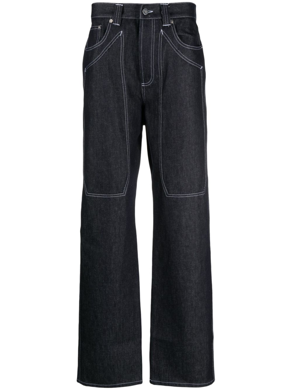 Winnie NY Straight-Leg-Jeans mit Kontrastnähten - Blau von Winnie NY