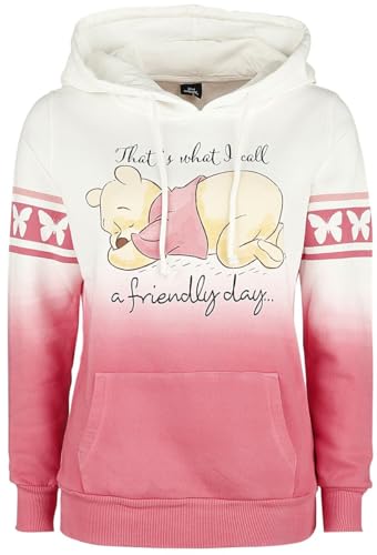 Winnie The Pooh A Friendly Day Frauen Kapuzenpullover weiß/rosa XL von Winnie Puuh