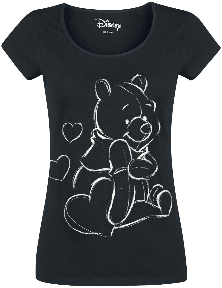 Winnie The Pooh - Disney T-Shirt - Sketchy Pooh - L bis XXL - für Damen - Größe XL - schwarz  - EMP exklusives Merchandise! von Winnie the pooh