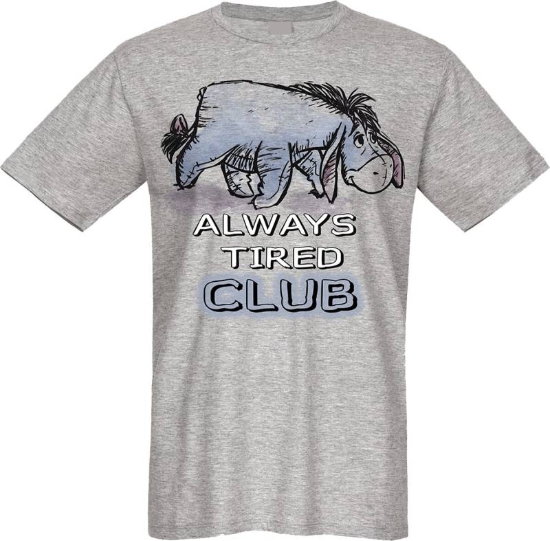 Winnie The Pooh I-Aah - Always Tired Club T-Shirt grau in XXL von Winnie the pooh