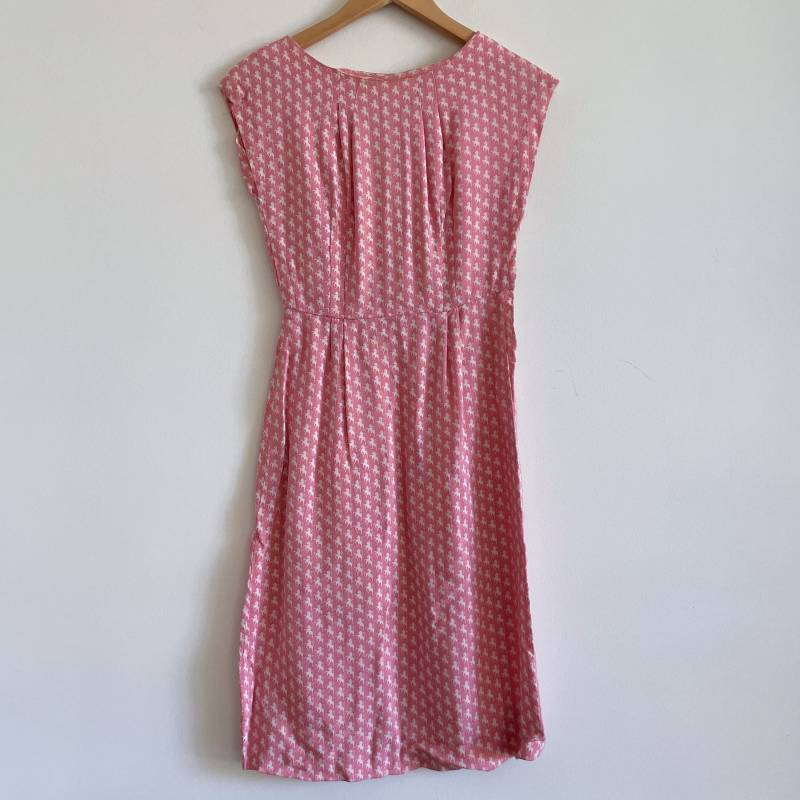 Vintage Rosa Mini Kleid Einhorn Print Homemade Handmade Cottagecore von WinniesVintageShop