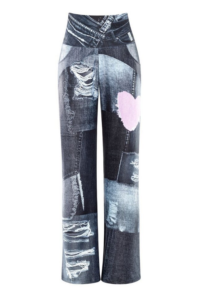 Winshape Sporthose Functional Comfort Wide Leg Pants CUL105C mit Patchwork-Print von Winshape