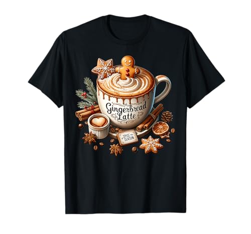 Gingerbread Latte Graphic for Women Christmas Coffee Mug T-Shirt Gingerbread Latte Graphic for Women Christmas Coffee Mug T-Shirt von Winter Gifts For Women Christmas Mugs For Xmas