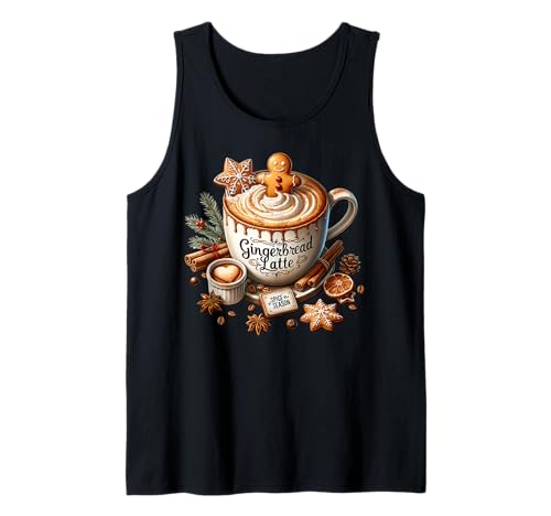 Gingerbread Latte Graphic for Women Christmas Coffee Mug Tank Top Gingerbread Latte Graphic for Women Christmas Coffee Mug Tank Top von Winter Gifts For Women Christmas Mugs For Xmas