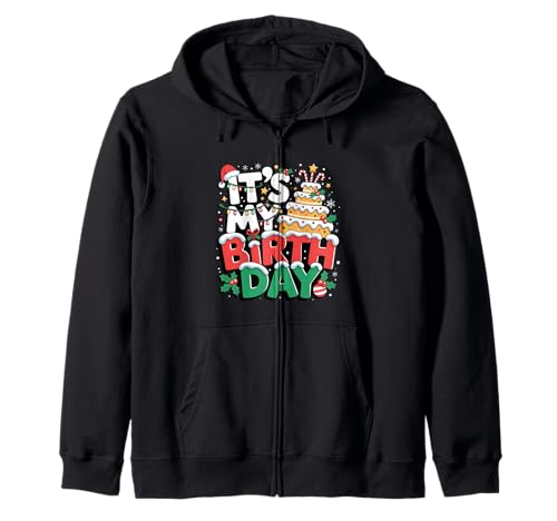 It's My Birthday Cake Christmas Kids Boys Girls December Xmas Kapuzenjacke It's My Birthday Cake Christmas Kids Boys Girls December Xmas Kapuzenjacke von Winter Holiday Christmas Birthday Born in December