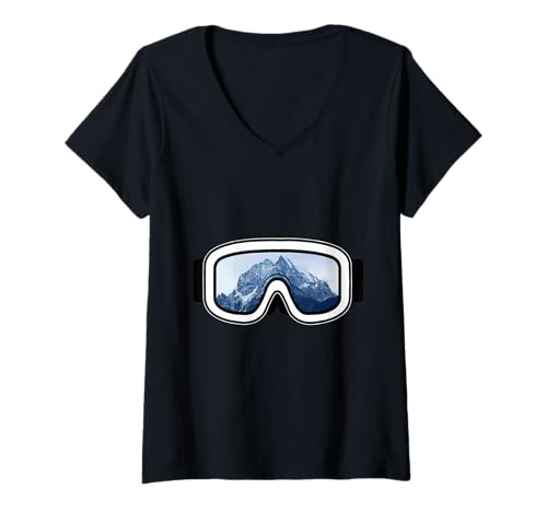 Damen Berge rufen, Snowboarden & Skifahren, Skibrille T-Shirt mit V-Ausschnitt Damen Berge rufen, Snowboarden & Skifahren, Skibrille T-Shirt mit V-Ausschnitt von Winter Snowboarding & Skiing Designs
