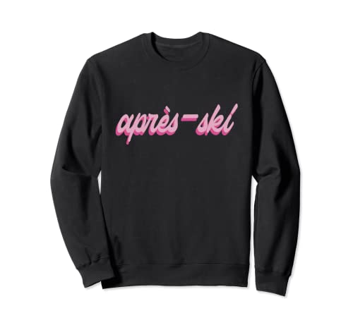 Apres Ski Pink Retro Outdoor Wintersport Damen Rundhalsausschnitt Sweatshirt Apres Ski Pink Retro Outdoor Wintersport Damen Rundhalsausschnitt Sweatshirt von Winter Sport Apres Ski Vacation Crewneck