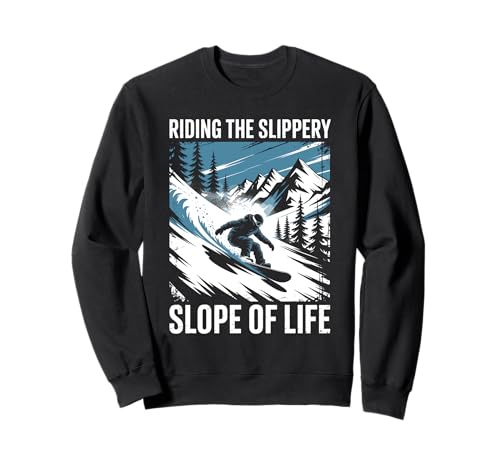 Riding the Slippery Slope of Life Snowboarding Ski Herren Sweatshirt Riding the Slippery Slope of Life Snowboarding Ski Herren Sweatshirt von Winter Sport Snowboarding Snowboarders Snowboarder
