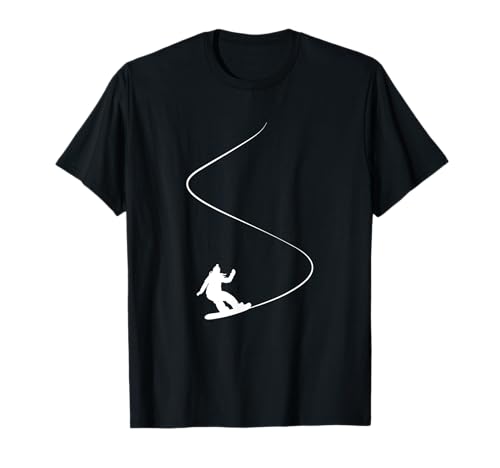 Gezeichnetes einfaches Snowboard-Mädchen T-Shirt Gezeichnetes einfaches Snowboard-Mädchen T-Shirt von Winter Sports Snowboarding Outfit
