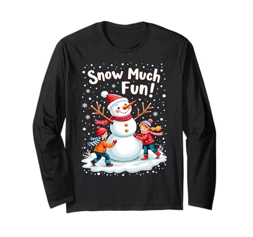 Snow Much Fun Winter Schneemann Kinder Weihnachten Langarmshirt Snow Much Fun Winter Schneemann Kinder Weihnachten Langarmshirt von Winter Wonderland Snow Fun Apparel for Kids