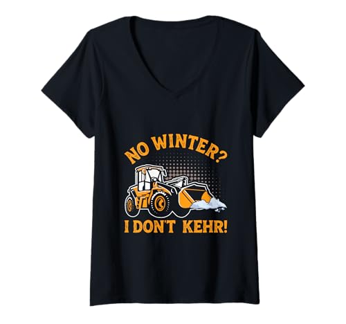 Damen Straßenwärter NO Winter? I Dont Kehr! Schnee Räumen T-Shirt mit V-Ausschnitt Damen Straßenwärter NO Winter? I Dont Kehr! Schnee Räumen T-Shirt mit V-Ausschnitt von Winterdienst T-Shirt Straßenwärter Schnee Räumen