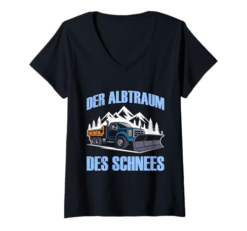 Damen Winterdienst DER ALBTRAUM des SCHNEES Lustig Schneeräumer T-Shirt mit V-Ausschnitt Damen Winterdienst DER ALBTRAUM des SCHNEES Lustig Schneeräumer T-Shirt mit V-Ausschnitt von Winterdienst T-Shirt Straßenwärter Schnee Räumen