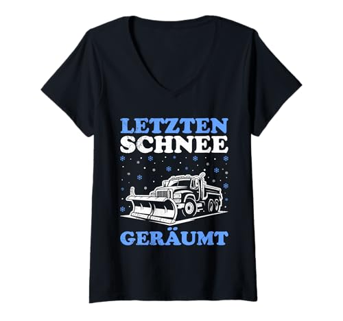 Damen Winterdienst LETZTEN Schnee GERÄUMT Lustiges Ruhestand T-Shirt mit V-Ausschnitt Damen Winterdienst LETZTEN Schnee GERÄUMT Lustiges Ruhestand T-Shirt mit V-Ausschnitt von Winterdienst T-Shirt Straßenwärter Schnee Räumen