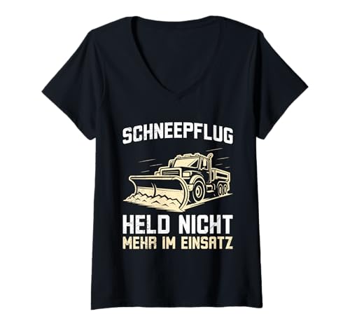 Damen Winterdienst SCHNEEPFLUG HELD Nicht IM Einsatz Schneeräumer T-Shirt mit V-Ausschnitt Damen Winterdienst SCHNEEPFLUG HELD Nicht IM Einsatz Schneeräumer T-Shirt mit V-Ausschnitt von Winterdienst T-Shirt Straßenwärter Schnee Räumen