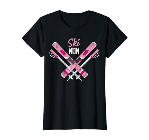 Ski Mama Skifahren Snowboard Skifahrer Berge Damen Outfit T-Shirt von Wintersport Party Skipiste Kostüm Bekleidung