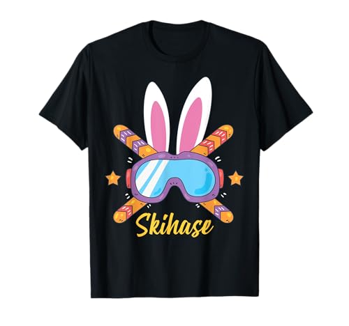 Skihase Skifahren Snowboard Skifahrer Berge Damen Outfit T-Shirt von Wintersport Party Skipiste Kostüm Skihasen Outfits