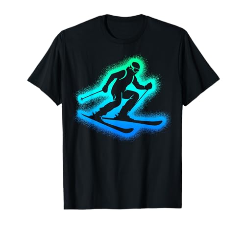 Skifahren Skifahrer Kinder Herren Jungen Ski T-Shirt Skifahren Skifahrer Kinder Herren Jungen Ski T-Shirt von Wintersportler Designs Skifahrer Ski Skiurlaub