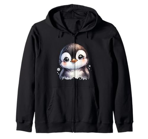 Niedlicher Pinguin mit großen Augen für Kinder Kapuzenjacke Niedlicher Pinguin mit großen Augen für Kinder Kapuzenjacke von Wintertiere Kinder Motive Pinguinfreunde