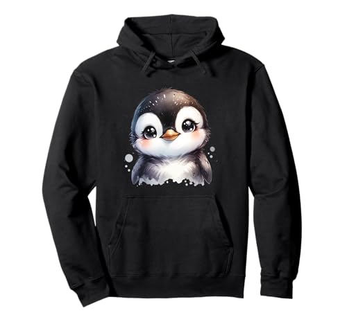 Niedlicher Pinguin mit großen Augen für Kinder Pullover Hoodie Niedlicher Pinguin mit großen Augen für Kinder Pullover Hoodie von Wintertiere Kinder Motive Pinguinfreunde