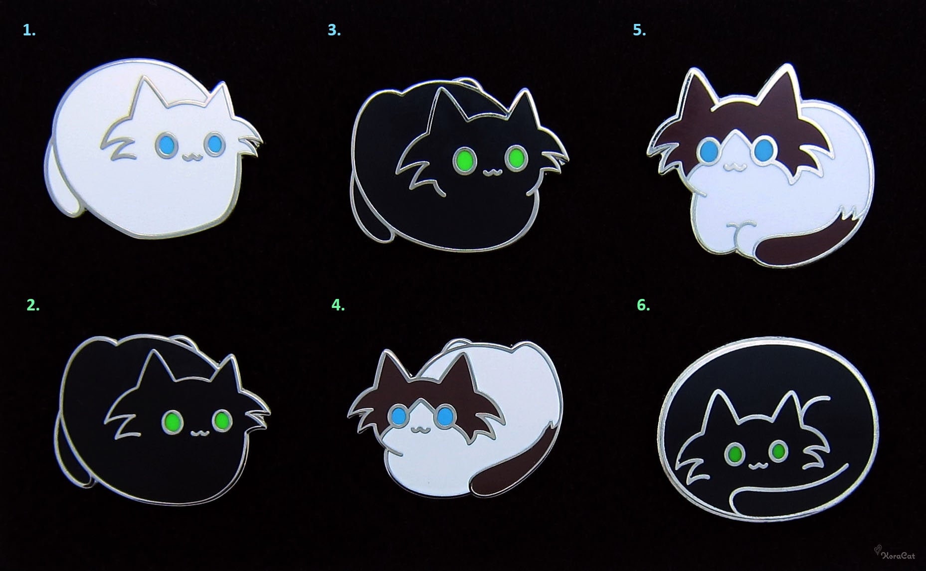 Katze Pin Set | 1" Katzen 1A Hard Enamel Anstecknadeln Katze Pin Set | 1" Katzen 1A Hard Enamel Anstecknadeln von Winterwish