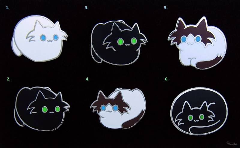 Katze Pin Set | 1" Katzen 1A Hard Enamel Anstecknadeln Katze Pin Set | 1" Katzen 1A Hard Enamel Anstecknadeln von Winterwish
