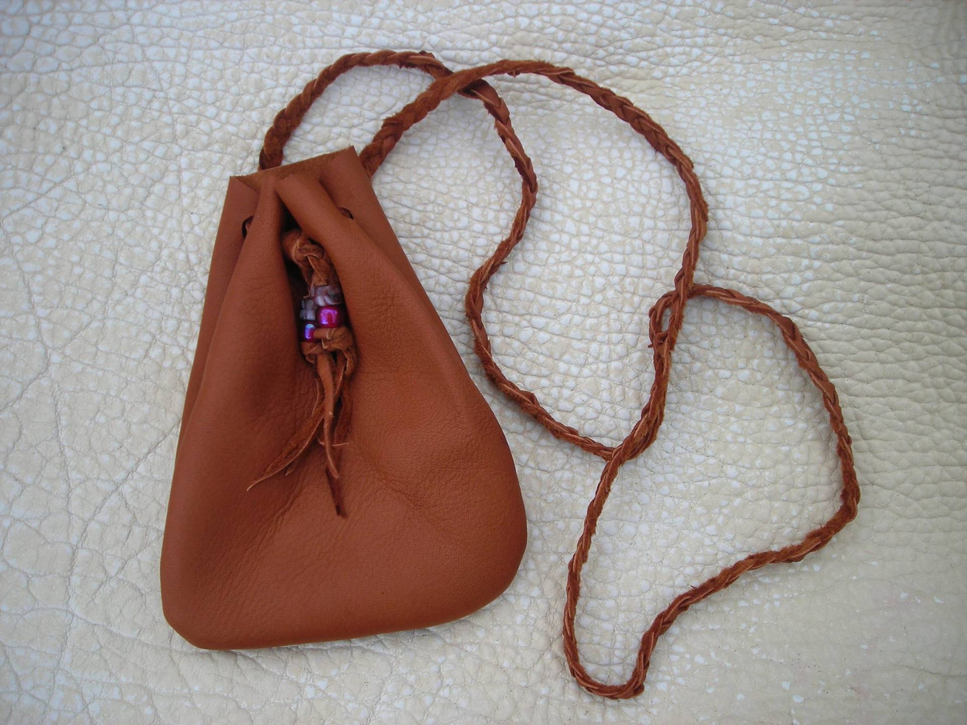 Leder Beutel - Dark Saddle Tan Hirschleder Leder Beutel - Dark Saddle Tan Hirschleder von Winterwolfbanes