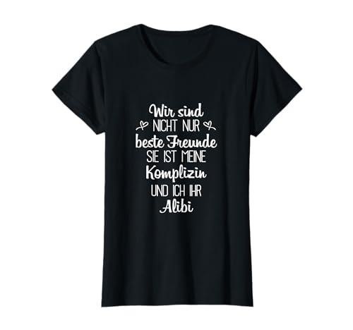 Wir sind keine Freunde wir sind Komplizin & Alibi Damen Mädchen lustig BF BBF Freunde T-Shirt Schwarz Small Wir sind keine Freunde wir sind Komplizin & Alibi Damen Mädchen lustig BF BBF Freunde T-Shirt Schwarz Small von Wir sind keine Freunde wir sind Komplizin & Alibi