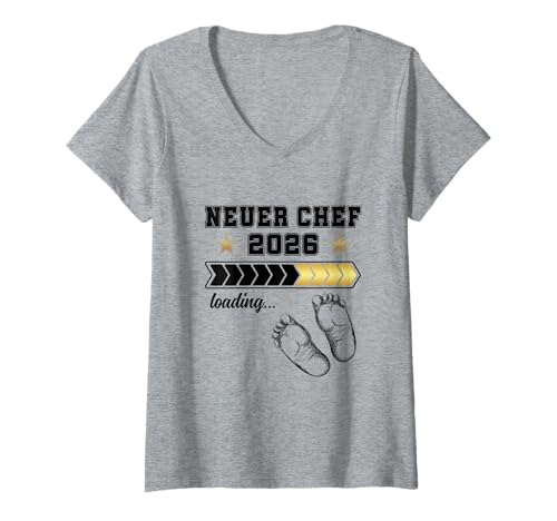 Damen Chef Loading 2026 Baby Verkünden Familie Wir Werden Eltern T-Shirt mit V-Ausschnitt Damen Chef Loading 2026 Baby Verkünden Familie Wir Werden Eltern T-Shirt mit V-Ausschnitt von Wir werden Eltern Verkünden & Baby Loading 2026