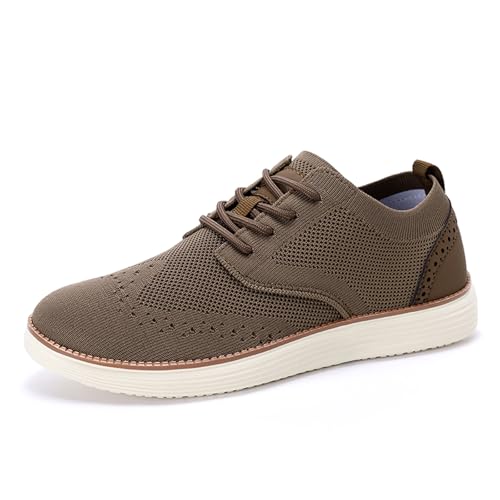 Herren Anzugschuhe Atmungsaktiv Gestrickter Stoff Schnürhalbschuhe Casual Schuhe Memory Foam Insole Leichte Außensohle Moderne Klassische Schuhe EU39-47 Herren Anzugschuhe Atmungsaktiv Gestrickter Stoff Schnürhalbschuhe Casual Schuhe Memory Foam Insole Leichte Außensohle Moderne Klassische Schuhe EU39-47 von WirSSGut