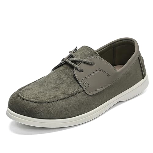 Herren Wildleder Loafer Klassische Freizeitschuhe Flache Bequeme Fahrschuhe Leichte Mokassin Slippers Bootsschuhe EU39-45 von WirSSGut