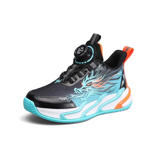 WirSSGut Kinder Sneaker Jungen Laufen Schuhe Mädchen Turnschuhe Bequem Leichte Atmungsaktiv Anti-Rutsch Drachen Tiger Muster Kinderschuhe EU29-39 von WirSSGut