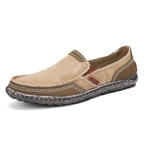 WirSSGut Slip-On-Loafer für Herren hautfreundliche Mokassins Bootsschuhe Loafers Business Leicht Schuhe Flache Fahren Weiche Bequeme Atmungsaktiv Walkingschuhe 39-48 von WirSSGut