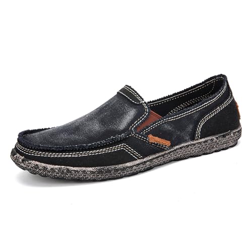 WirSSGut Slip-On-Loafer für Herren hautfreundliche Mokassins Bootsschuhe Loafers Business Leicht Schuhe Flache Fahren Weiche Bequeme Atmungsaktiv Walkingschuhe 39-48 von WirSSGut