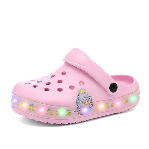 WirSSGut Unisex Kinder LED Clogs Pantoffeln Dinosaurier Eva Gartenclogs Badeschuhe Hausschuhe Garden Beach Sandalenfür Jungen Mädchen von WirSSGut