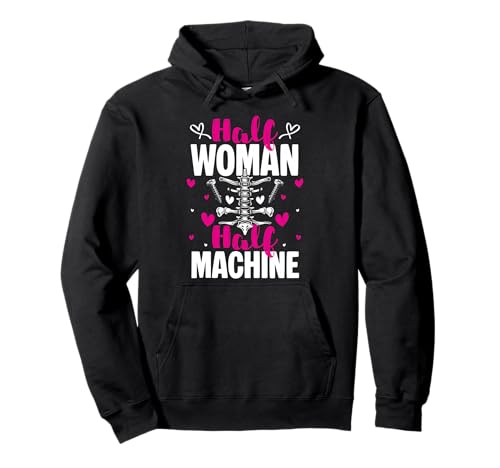 Half Woman Half Machine Spinal Fusion Surgery Pullover Hoodie von Wirbelsäulenfusion Design Operation