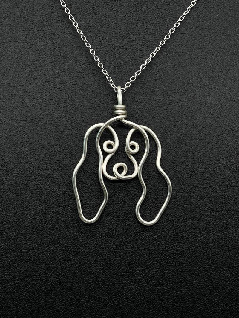 Cavalier King Charles Spaniel Halskette, Silber, Draht, Hund, Hundegesicht Anhänger, Wire Wrap, Eine Linie, Hund Mama, Haustier Elternteil Cavalier King Charles Spaniel Halskette, Silber, Draht, Hund, Hundegesicht Anhänger, Wire Wrap, Eine Linie, Hund Mama, Haustier Elternteil von WireAccents
