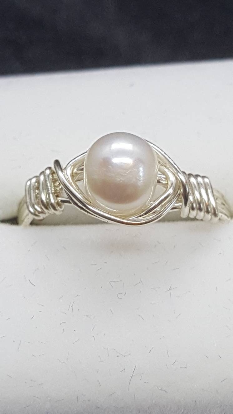 Süßwasserperle Als Ring Süßwasserperle Als Ring von WireJewelryByHeather