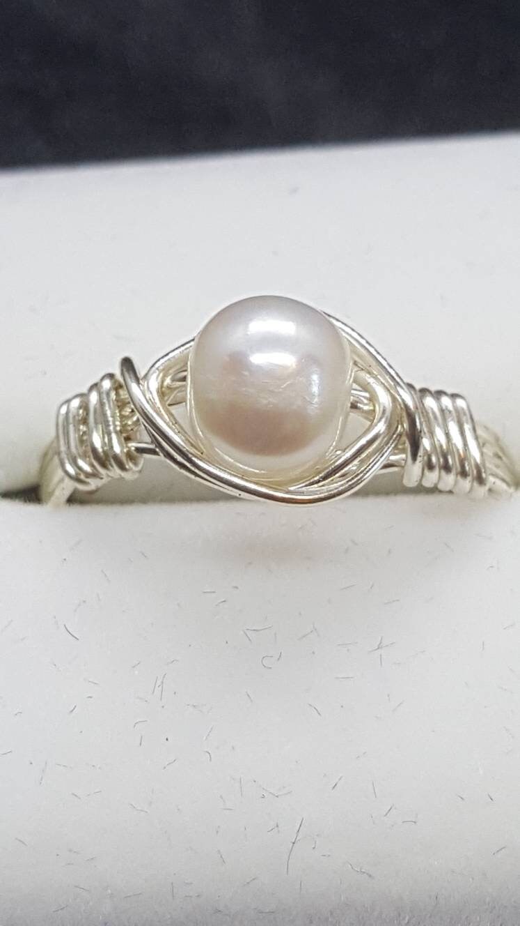 Süßwasserperle Als Ring Süßwasserperle Als Ring von WireJewelryByHeather