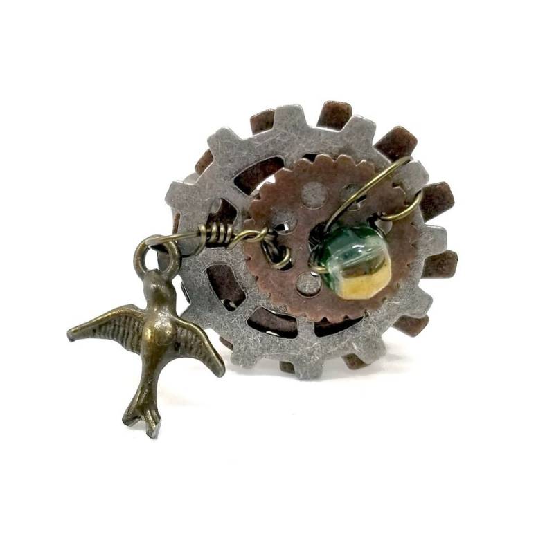 steampunk Vogel Baumeln Ring Mit Handgefertigtem Verstellbarem Draht Schaft steampunk Vogel Baumeln Ring Mit Handgefertigtem Verstellbarem Draht Schaft von WireandWings