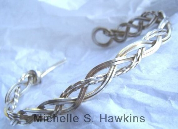 Armband Draht Wrap Geflochten in 18Gage Ss von WirequeenJewelry