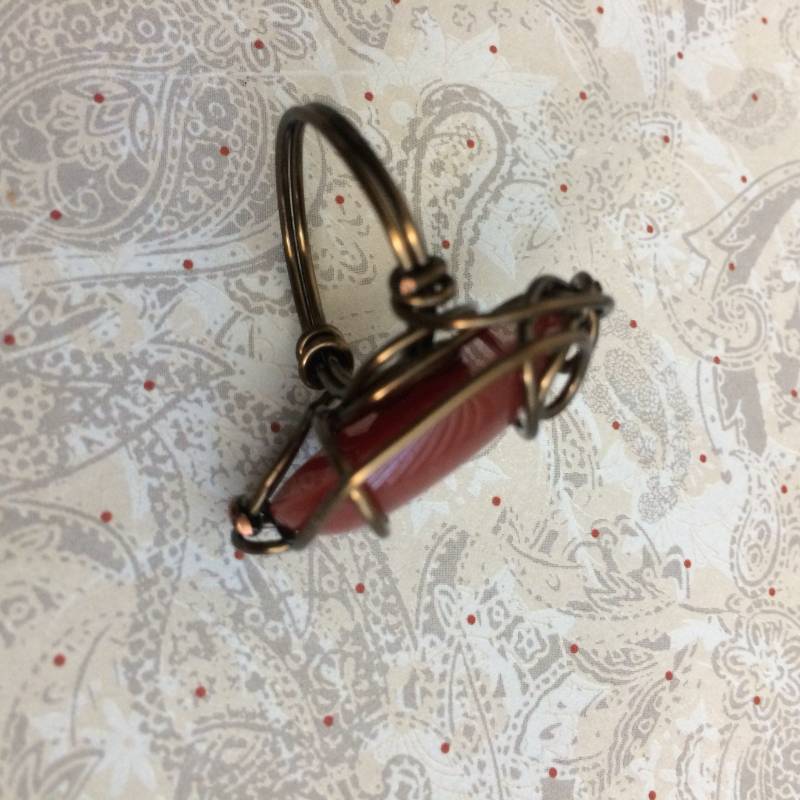 Karneol in Bronze Drahtring Karneol in Bronze Drahtring von WirequeenJewelry