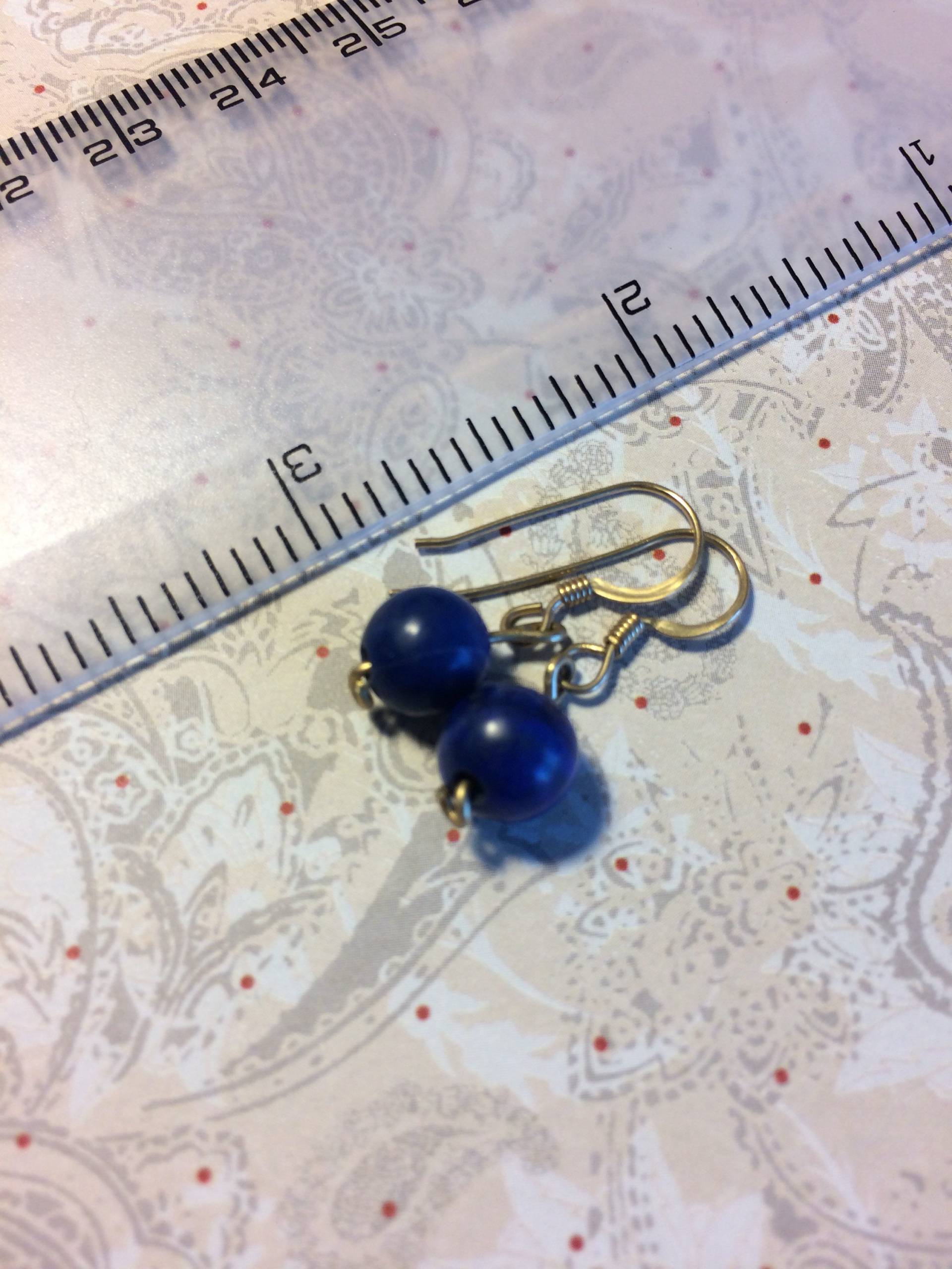 Lapislazuli Ohrringe Auf 14Kt Gold Gefülltdraht. Solideblau, Kein Gold von WirequeenJewelry
