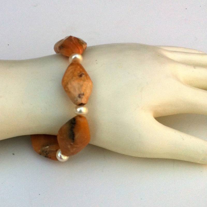Rosa Peru Opal Armband Perle Und Rosa Peru Opal Armband Perle Und von WirequeenJewelry