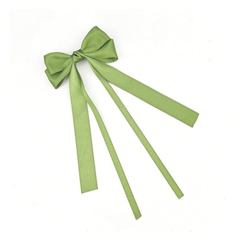 Wisafory 2 Stück Haarschleife Damen Satin Haarspangen mit Schleife Haarklammer Haarschmuck Hair Bow Clip Kopfbedeckung Haare Accessoires für Mädchen und Frauen Mode Styling Accessoire Grün von Wisafory