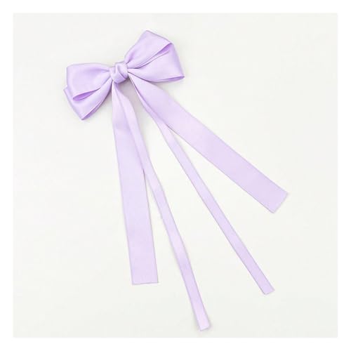Wisafory 2 Stück Haarschleife Damen Satin Haarspangen mit Schleife Haarklammer Haarschmuck Hair Bow Clip Kopfbedeckung Haare Accessoires für Mädchen und Frauen Mode Styling Accessoire Lila von Wisafory