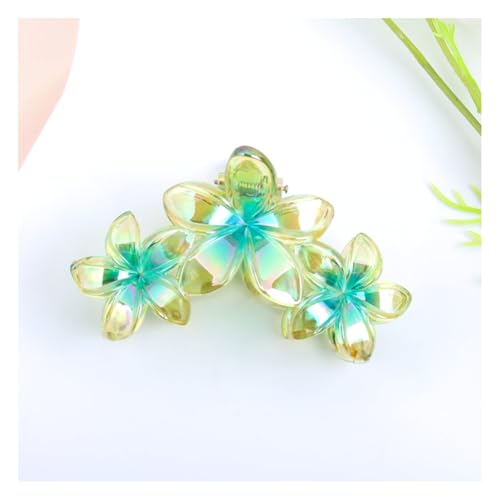 Wisafory 3 Stück Haarklammern mit Blumen-Motiv Haarclips Damen Acryl Blumenklammer Dekorative Haarkrallen Haarschmuck Haar-Accessoires für Damen und Mädchen Dünnes, Dickes, Lockiges Haar Hellgrün von Wisafory