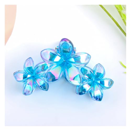 Wisafory 3 Stück Haarklammern mit Blumen-Motiv Haarclips Damen Acryl Blumenklammer Dekorative Haarkrallen Haarschmuck Haar-Accessoires für Damen und Mädchen Dünnes, Dickes, Lockiges Haar Dunkelblau von Wisafory