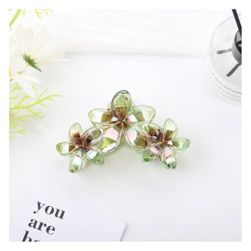 Wisafory 3 Stück Haarklammern mit Blumen-Motiv Haarclips Damen Acryl Blumenklammer Dekorative Haarkrallen Haarschmuck Haar-Accessoires für Damen und Mädchen Dünnes, Dickes, Lockiges Haar Grün von Wisafory